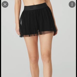 alo yoga black tennis tutu skirt